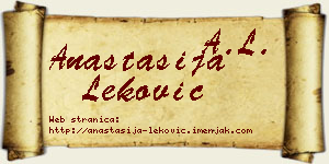 Anastasija Leković vizit kartica
